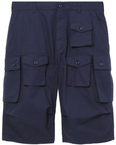 Engineered Garments Cotton Cargo Shorts - Blue
