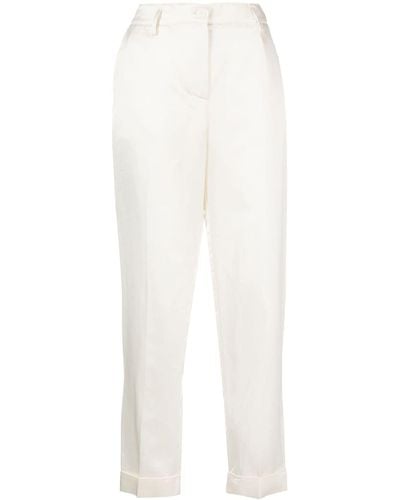 P.A.R.O.S.H. Pantalones con efecto satinado - Blanco