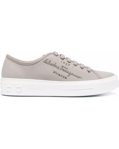 Ferragamo Mediterr Low-top Sneakers - Gray