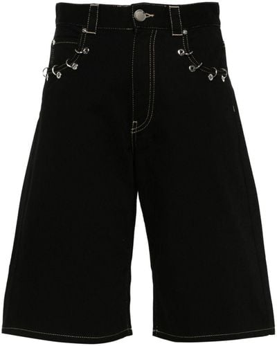 Pinko Xmen Denim Shorts - Black