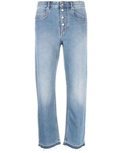 Isabel Marant Jeans Belden crop - Blu