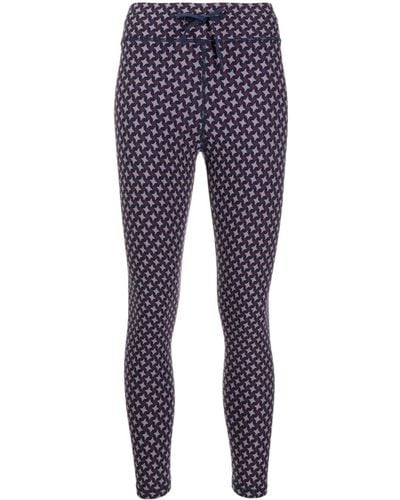 THE UPSIDE Cropped floral-print stretch leggings
