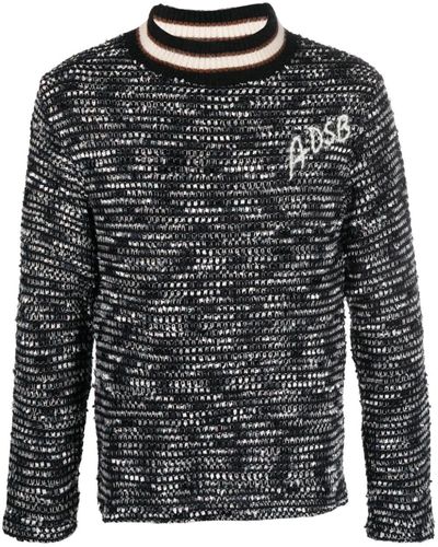 ANDERSSON BELL Logo-embroidered Mock-neck Sweater - Black