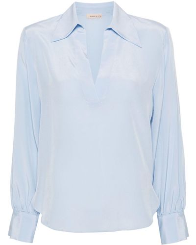 Blanca Vita Benjamin silk blouse - Blau