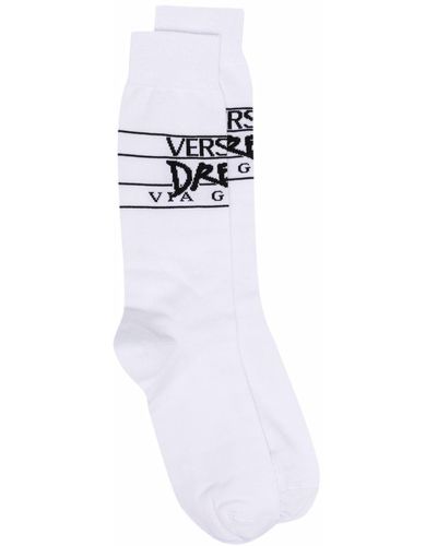 Versace Dream ロゴ 靴下 - ホワイト