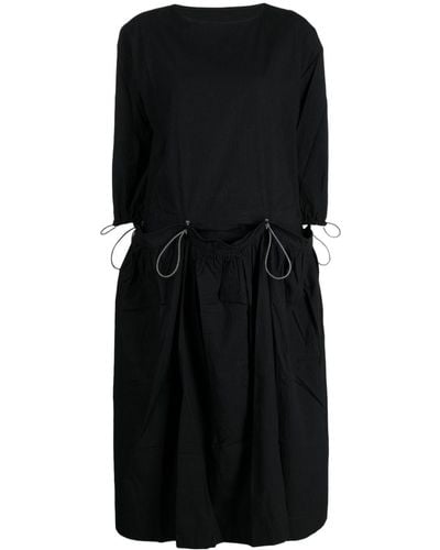 Toogood Roper Crinkled-effect Drawstring Midi Dress - Black