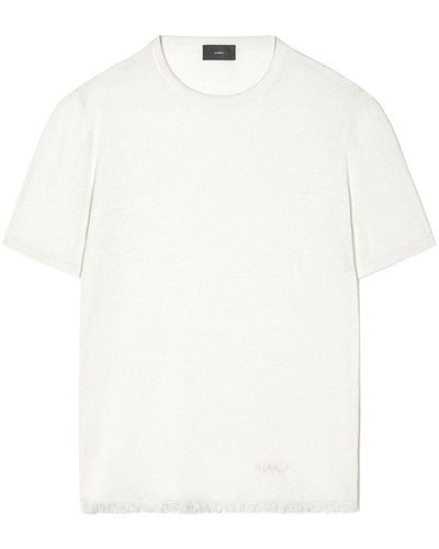 Alanui T-shirt con bordi sfrangiati - Bianco