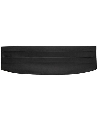 Emporio Armani Pleated Tuxedo Belt - Black