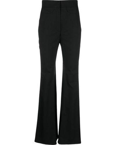 Bevza High-waisted Square-pocket Trousers - Black