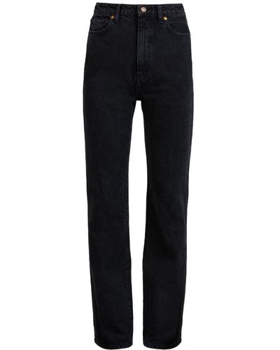 Khaite Bootcut-Jeans mit hohem Bund - Schwarz