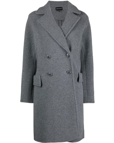 Emporio Armani Double-breasted Coat - Gray