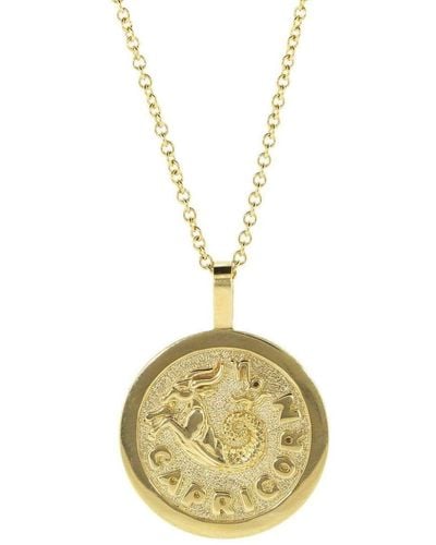 Anita Ko 18kt Yellow Gold Capricorn Zodiac Pendant Necklace - Metallic