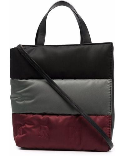 Marni Bolso shopper con diseño colour block - Negro