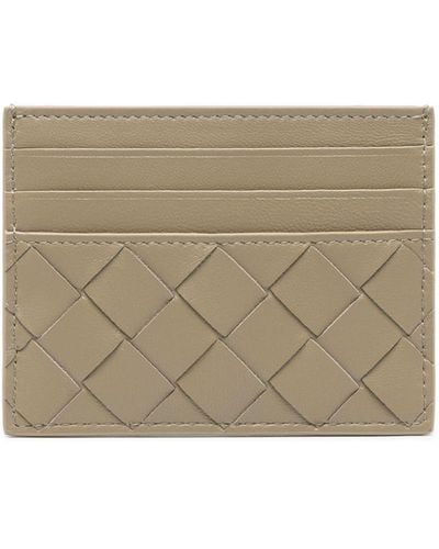 Bottega Veneta Intrecciato Leather Card Holder - Natural