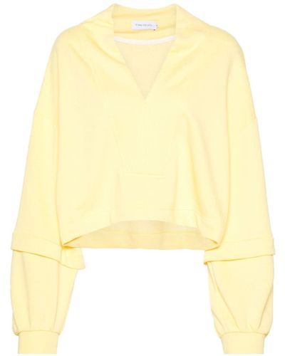 Ioana Ciolacu V-neck Long-sleeve Sweatshirt - Yellow