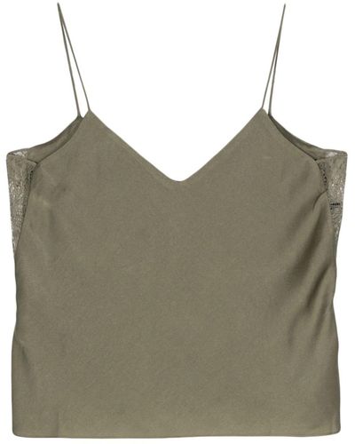 Ba&sh Clarisse Satin Top - Gray