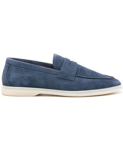SCAROSSO Luciano suede penny loafers - Blu
