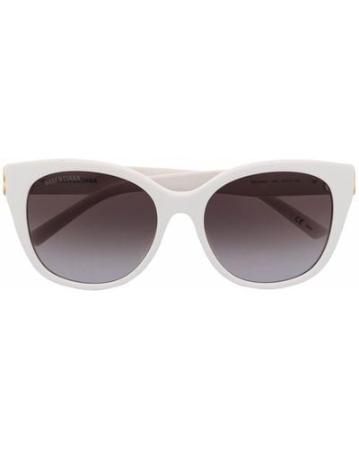 Balenciaga Logo Square-frame Sunglasses - Brown