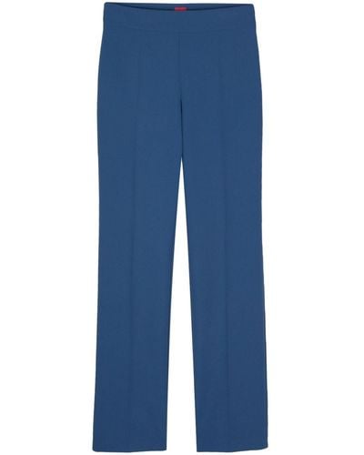 HUGO Pantalon de tailleur Haitama à coupe droite - Bleu