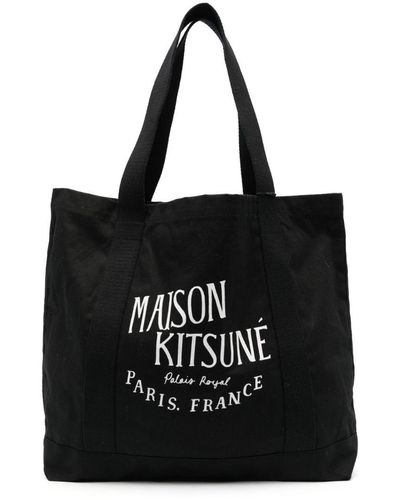 Maison Kitsuné: Black Olympia Le-Tan Palais Royal Tote