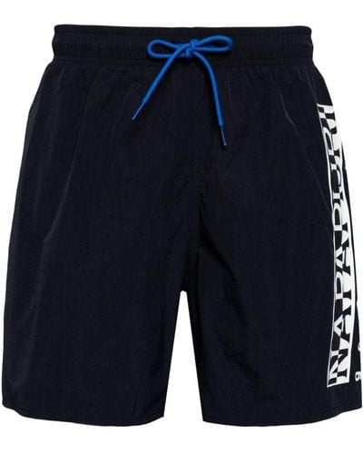 Napapijri Logo-print Track Shorts - Blue