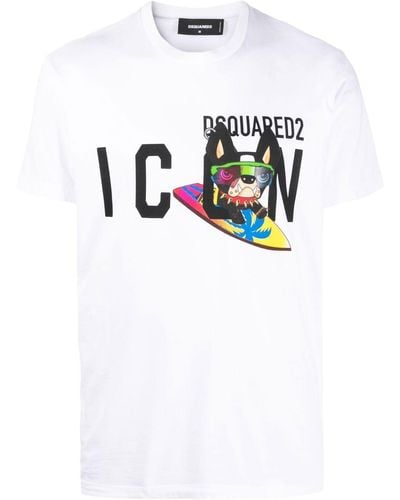 DSquared² ディースクエアード Icon プリント Tシャツ - ホワイト