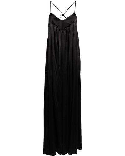 Wild Cashmere Priscilla long slip dress - Negro