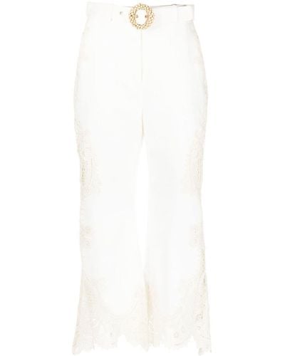 Zimmermann Embroidered TIGGY Trousers - White