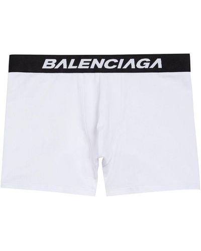 Balenciaga Racer Logo-waistband Boxers - Blue