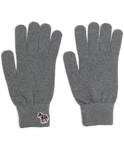 PS by Paul Smith Intarsia-knit Gloves - Gray