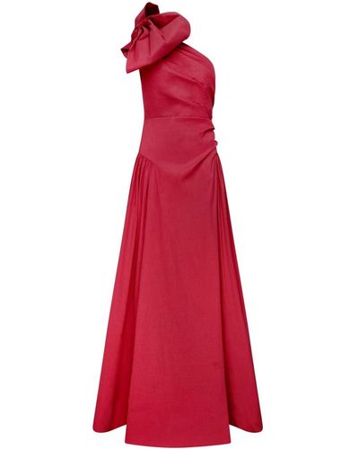 Rachel Gilbert Banks One-shoulder Taffeta Gown - Red