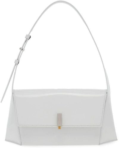 Ferragamo Prisma Leather Shoulder Bag - White