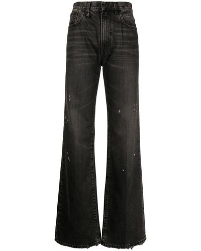R13 Paint-splatter Detail Jeans - Black