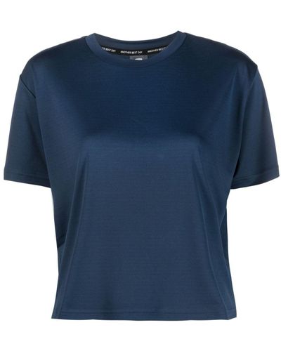 Rossignol Logo-print Cropped Performance T-shirt - Blue