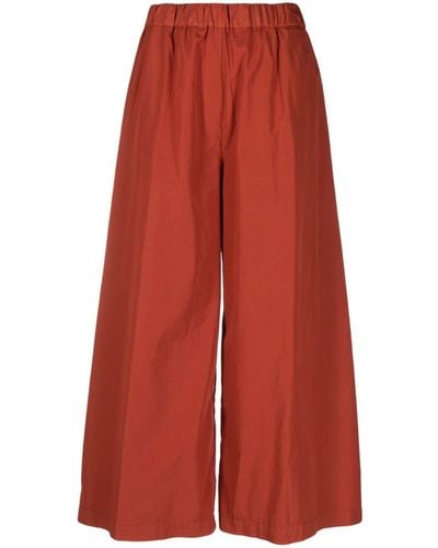 Barena Wide-leg Cropped Trousers - Red