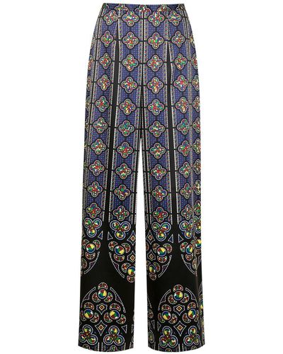 Enfold Stain Glass-print Pants - Blue