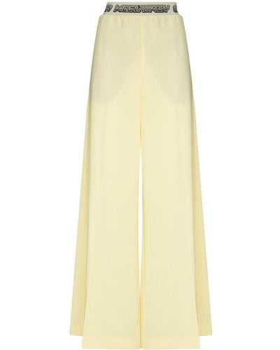 Stella McCartney Logo-waistband Palazzo Trousers - Yellow
