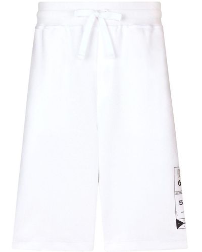 Dolce & Gabbana Pantalones cortos de chándal con logo - Blanco