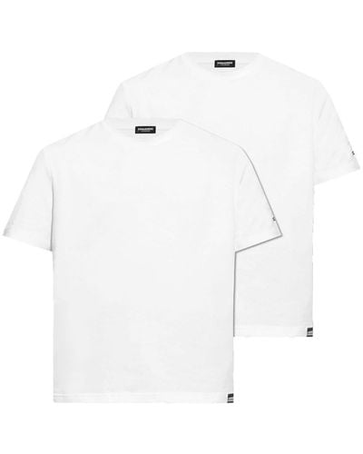 DSquared² Set di 2 T-shirt con stampa - Bianco
