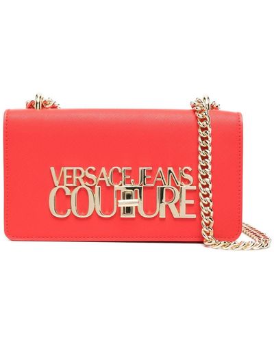Versace Logo-plaque Crossbody Bag - Red