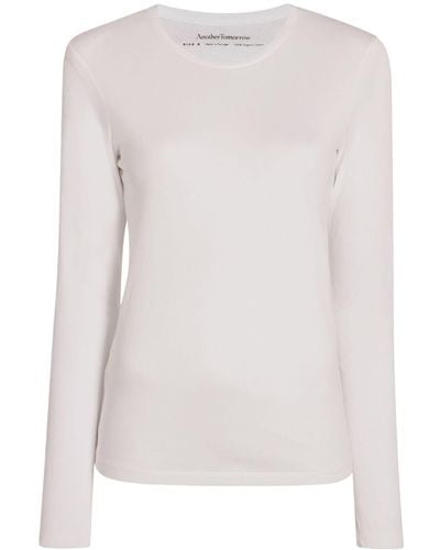 Another Tomorrow Crew-neck Organic Cotton T-shirt - White