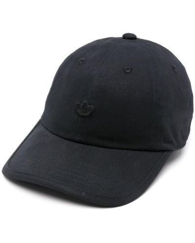 adidas Trefoil-patch cotton baseball cap - Blau
