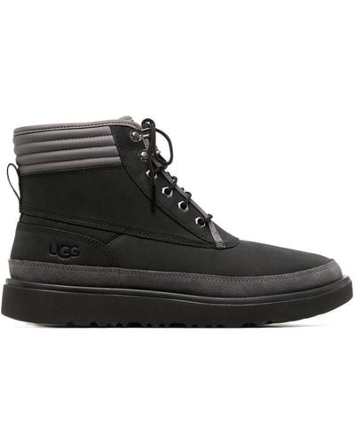UGG Padded-ankle Lace-up Boots - Black
