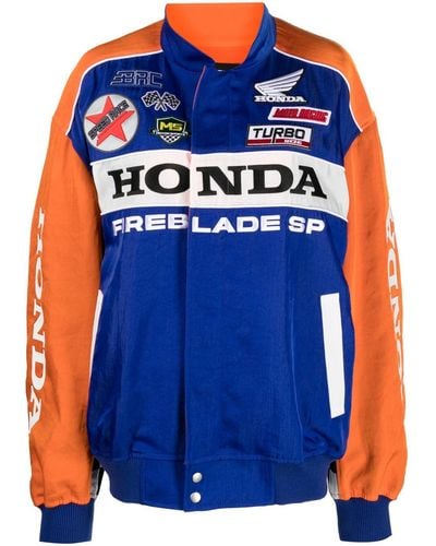 Junya Watanabe X Honda veste bomber à coupe oversize - Bleu