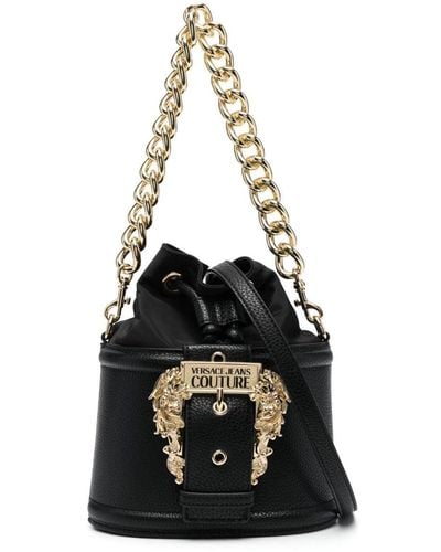 Versace Bucket-tas Met Logoplakkaat - Zwart