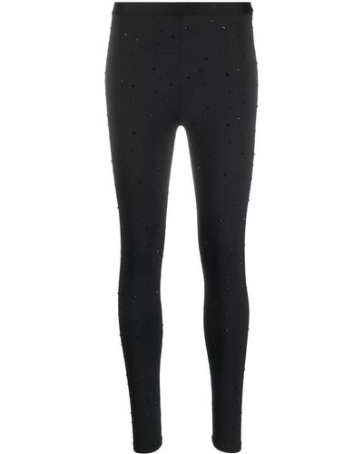 Sandro Rhinestone-embellished leggings - Black