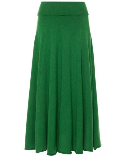 Extreme Cashmere Knitted High-waist Skirt - Green