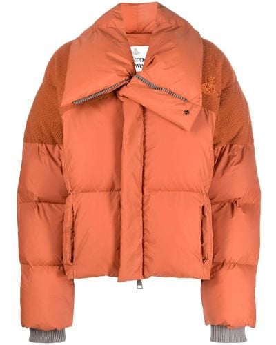 Vivienne Westwood ポインテッドカラー パデッドジャケット - オレンジ