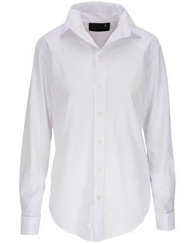 R13 Button-down Long-sleeved Shirt - White