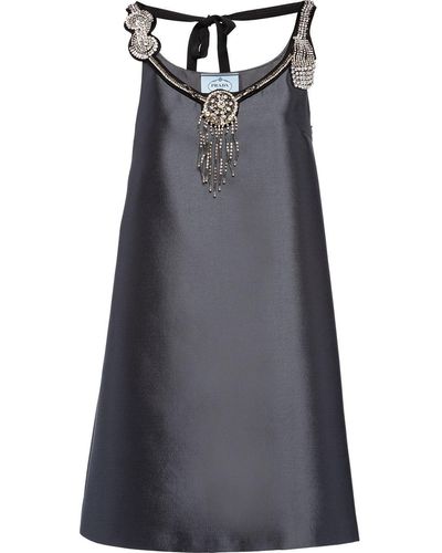 Prada Long Halter Sable Dress - Bergdorf Goodman